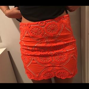 Lace orange skirt!